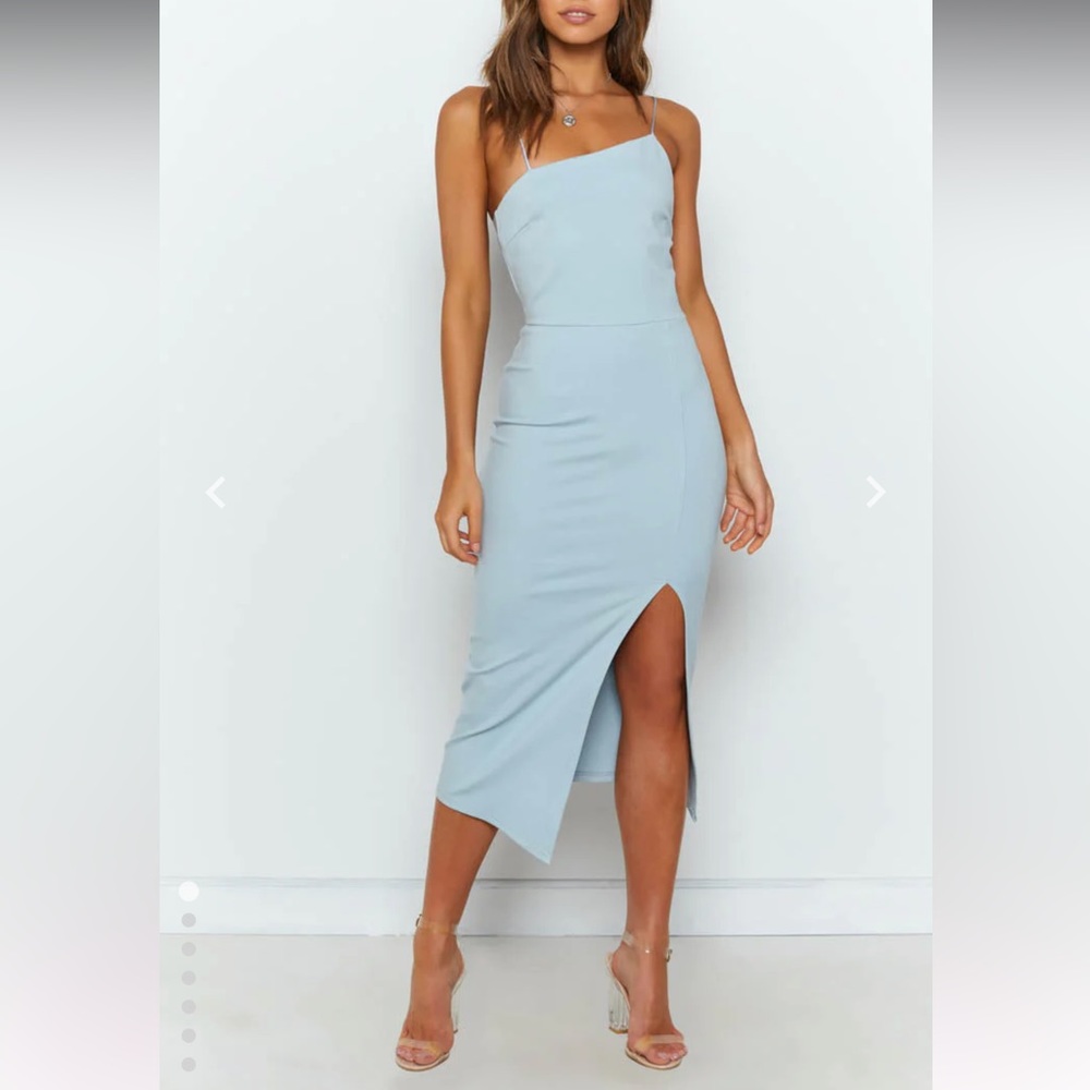 Cecilia Bodycon Midi Dress Blue